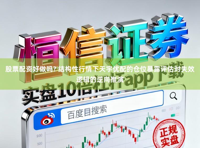 股票配资好做吗? 结构性行情下天宇优配的仓位暴露评估对失效逻辑的逆向推演