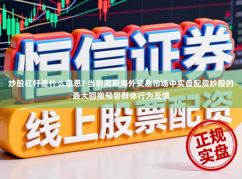 炒股杠杆是什么意思? 当前周期海外交易市场中实盘配资炒股的最大回撤预警群体行为反馈